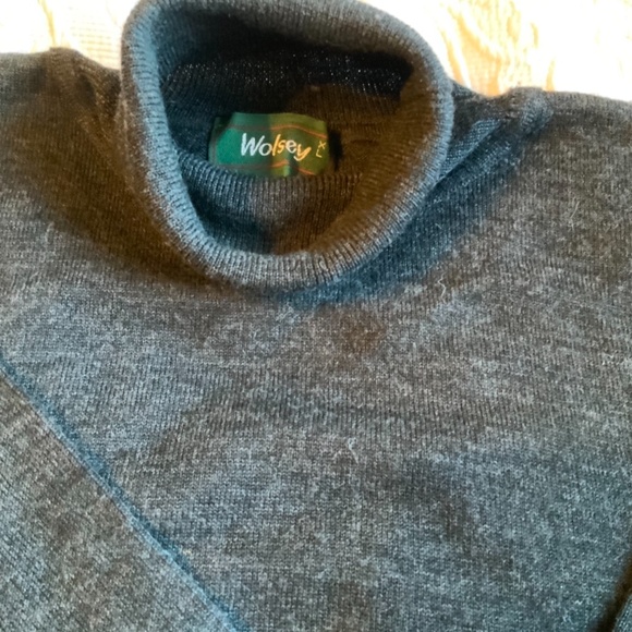 Men’s Vintage 90s Wolsey Turtle Neck Merino Wool Sweater XL - Picture 2 of 2